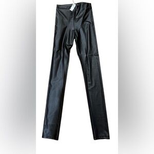 re:named Black Faux Leather Leggings NWT